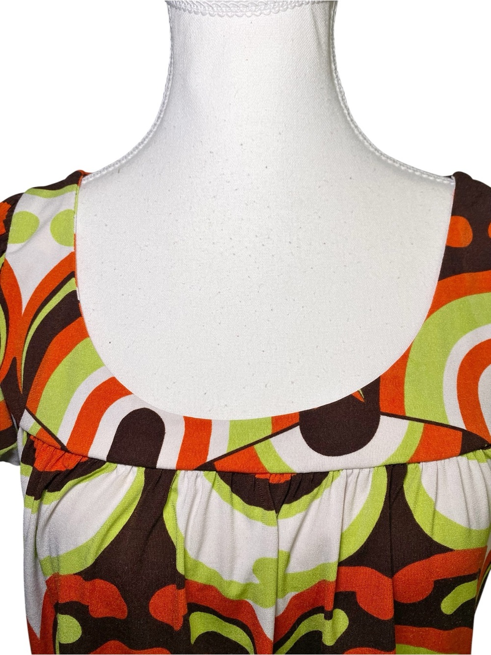 Forever Retro 70s Geometric
Psychedelic Print Mini Dress Mod Shift - Picture 4 of 14
